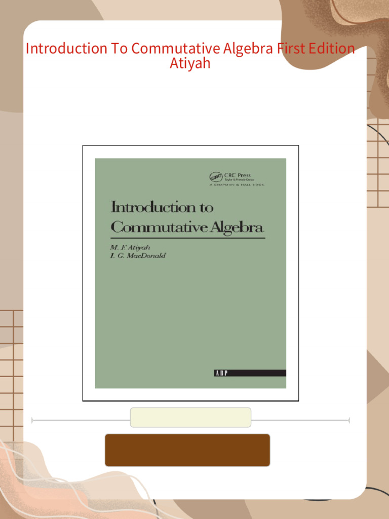 Commutative Algebra Pdf – Commutative Algebra – DCRZ