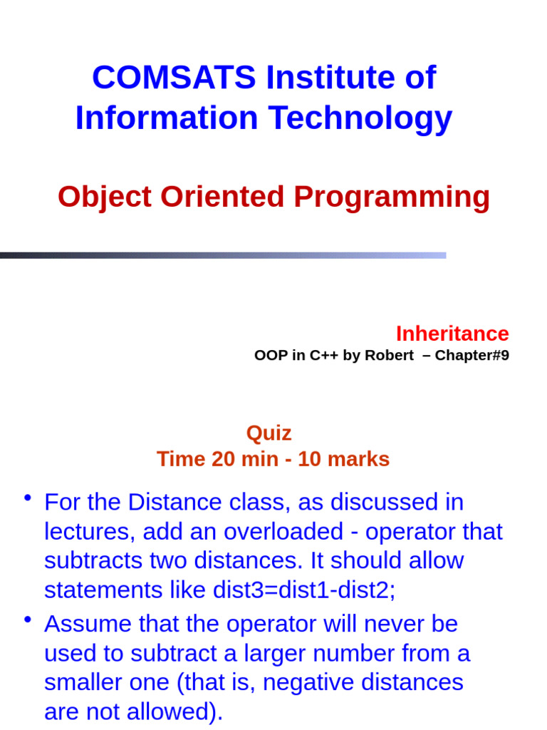 OOP Inheritance Concepts in C++ | PDF | Inheritance (Object Oriented ...