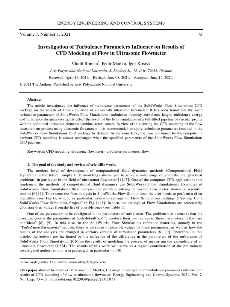 Investigation of Turbulence Parameters I | PDF | Fluid Dynamics ...