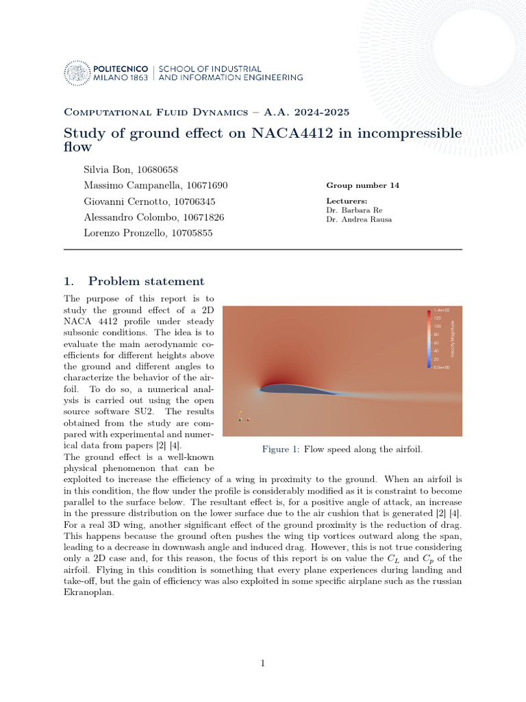 Ground Effect on NACA 4412 Airfoil Analysis | PDF | Airfoil | Boundary ...