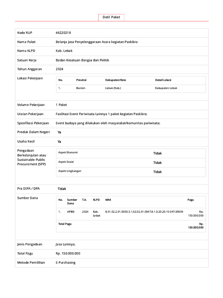 12. Rekap - Rencana Umum Pengadaan | PDF