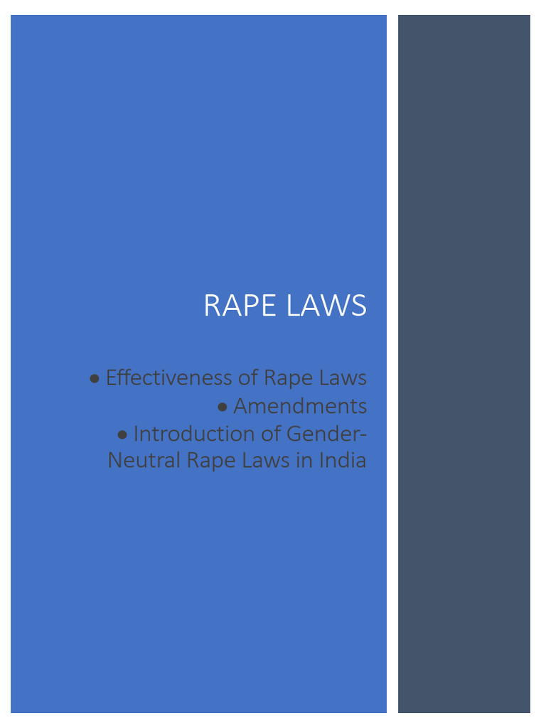 Overview of Rape Laws in India | PDF | Rape | Sexual Harassment