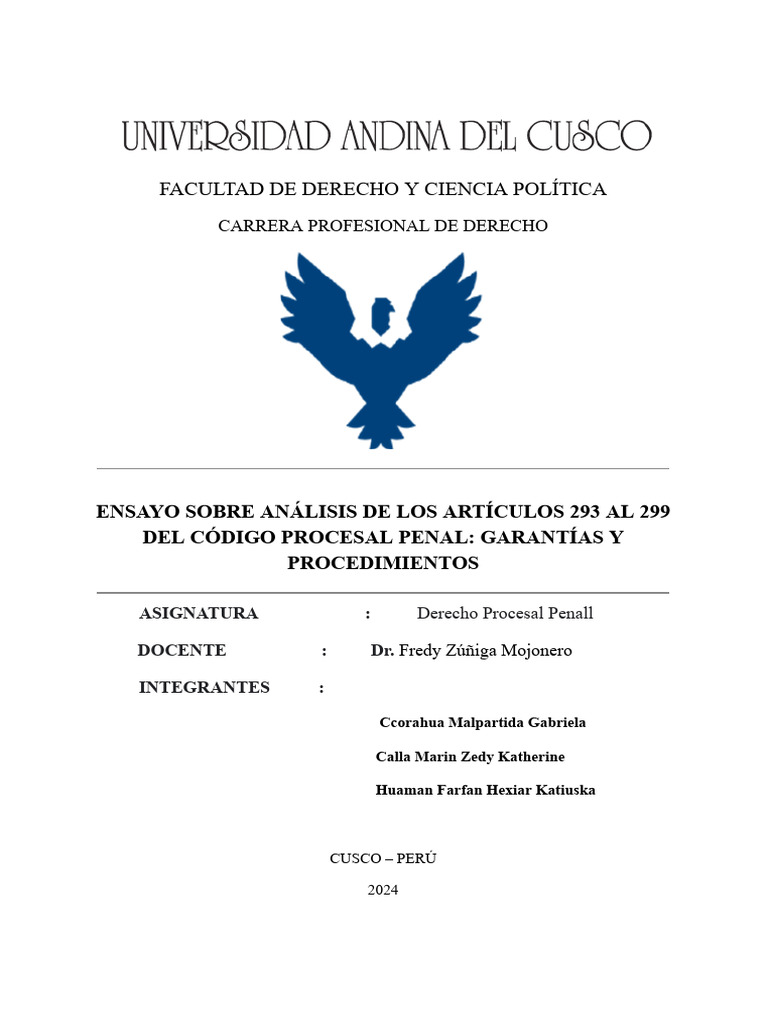 Análisis de Artículos 293-299 CPP Perú | PDF | Ley común | Judicaturas