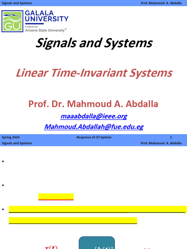 LTL_System_Response_Galala_S24 | PDF | Electrical Engineering | Digital ...