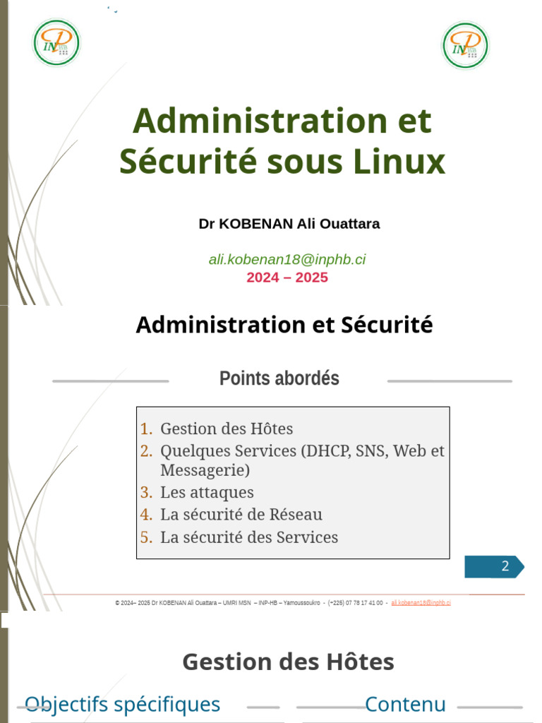 Formation en Administration Linux | PDF | Protocoles de communication ...