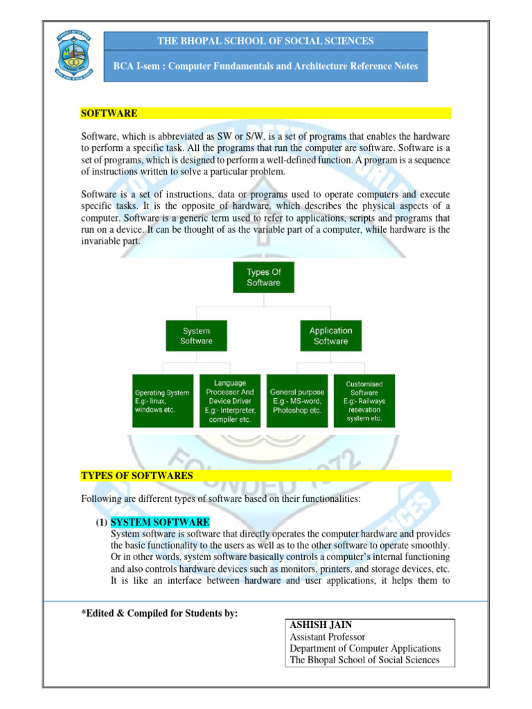 Understanding Software Types and Functions | PDF | Operating System ...
