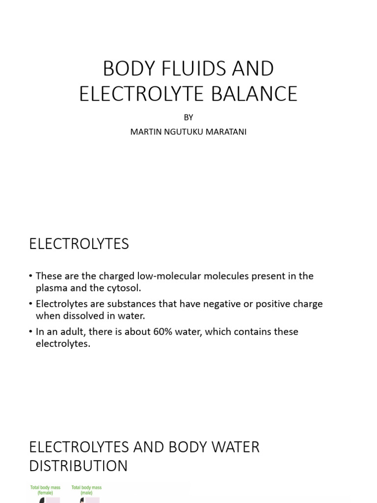 Body Fluids and Electrolyte Management | PDF | Electrolyte | Sodium