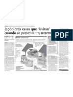 Tecnología y Ciencia de Vanguardia: Japón Crea Casas Que Levitan Ante Terremotos.