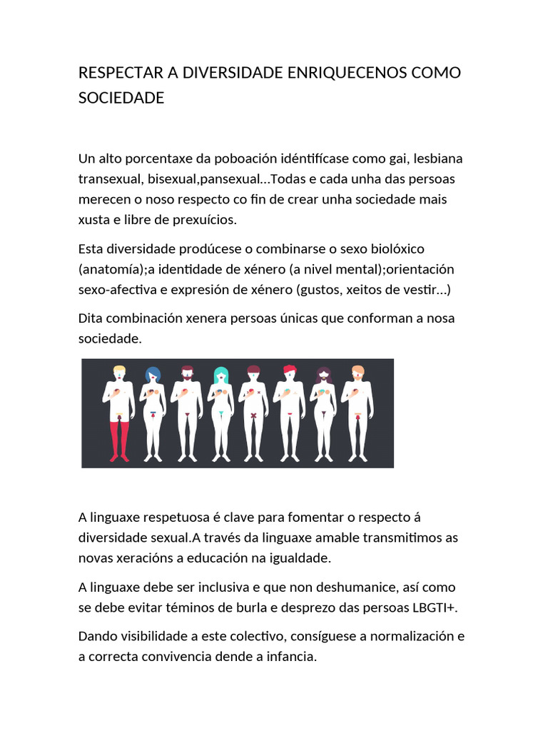 Respectar A Diversidade Enriquecenos Como Sociedade | PDF