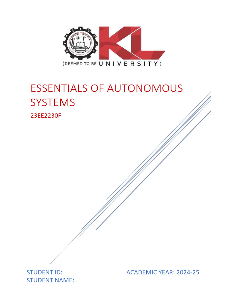 Essentials of Autonomous Systems Lab | PDF | Force | Accelerometer