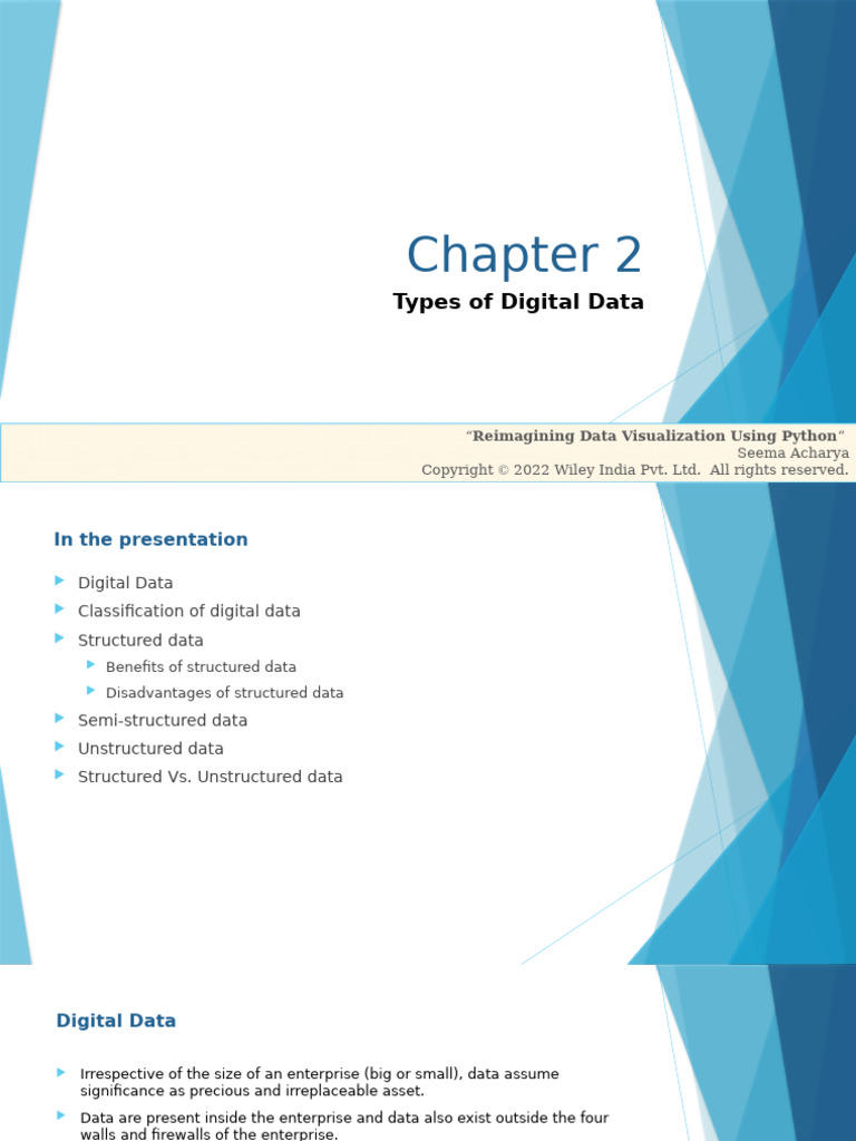 Chapter 2 - Types of digital data | PDF | Data Model | Databases
