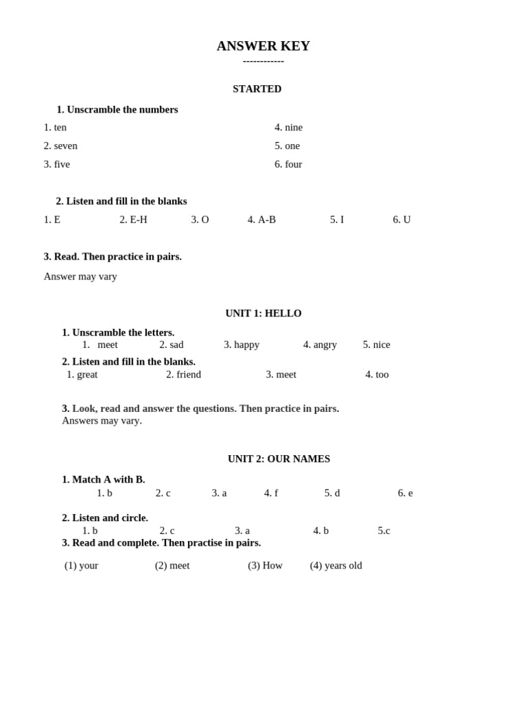 ANSWERS | PDF | Question