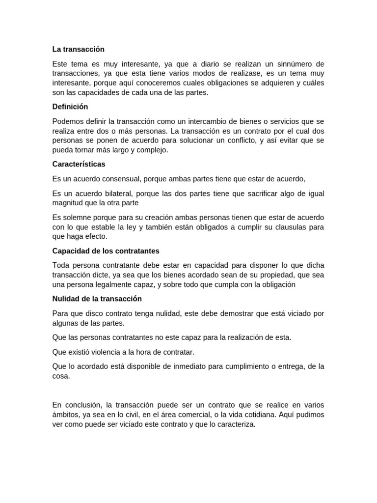 Qué es una transacción | PDF