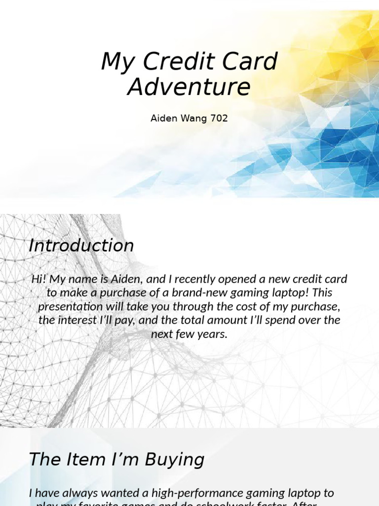 Presentation 1 | PDF | Credit | Finance & Money Management
