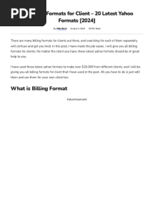 All Billing Formats for Client - 20 Latest Yahoo Formats [2024]