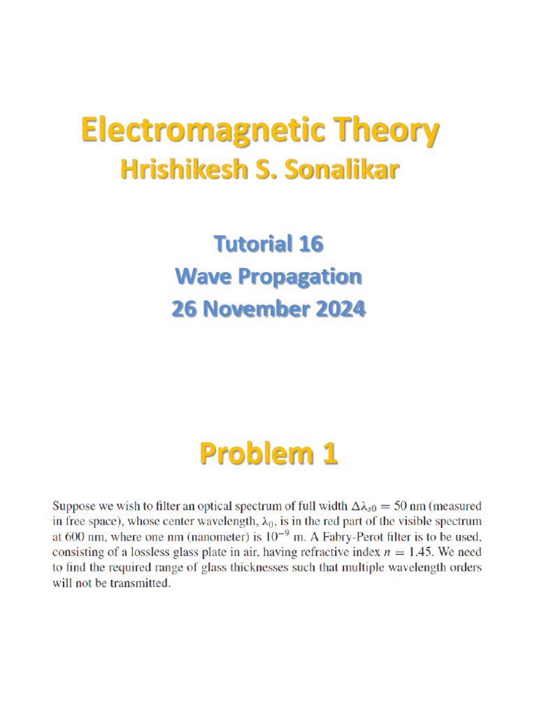 Tutorial 16 Questions | PDF