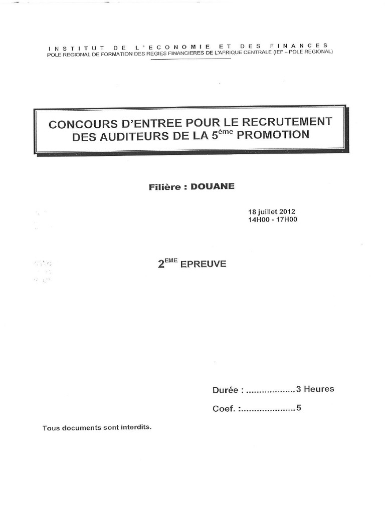 DOU Epreuve2 | PDF