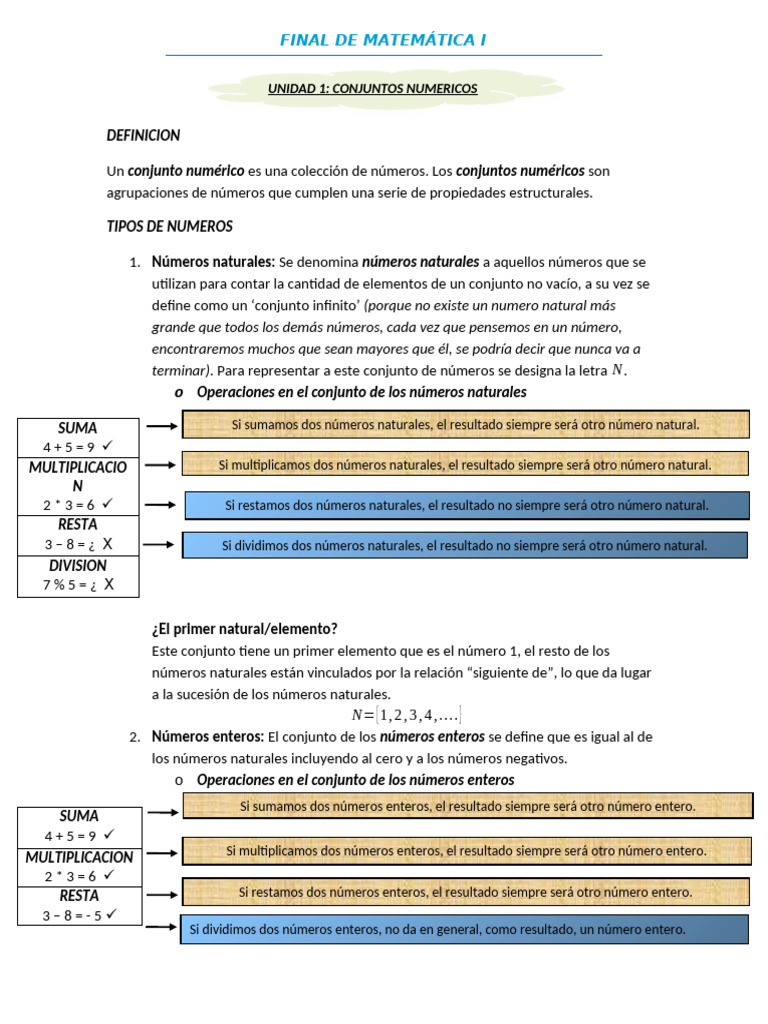 Final de Mate 1 | PDF | Ecuaciones | Factorización