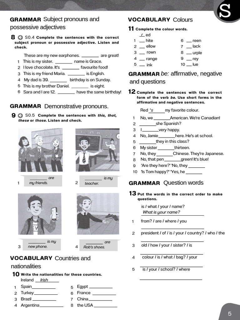 Everyday English Grammar Exercises | PDF | Morphology | Linguistic ...