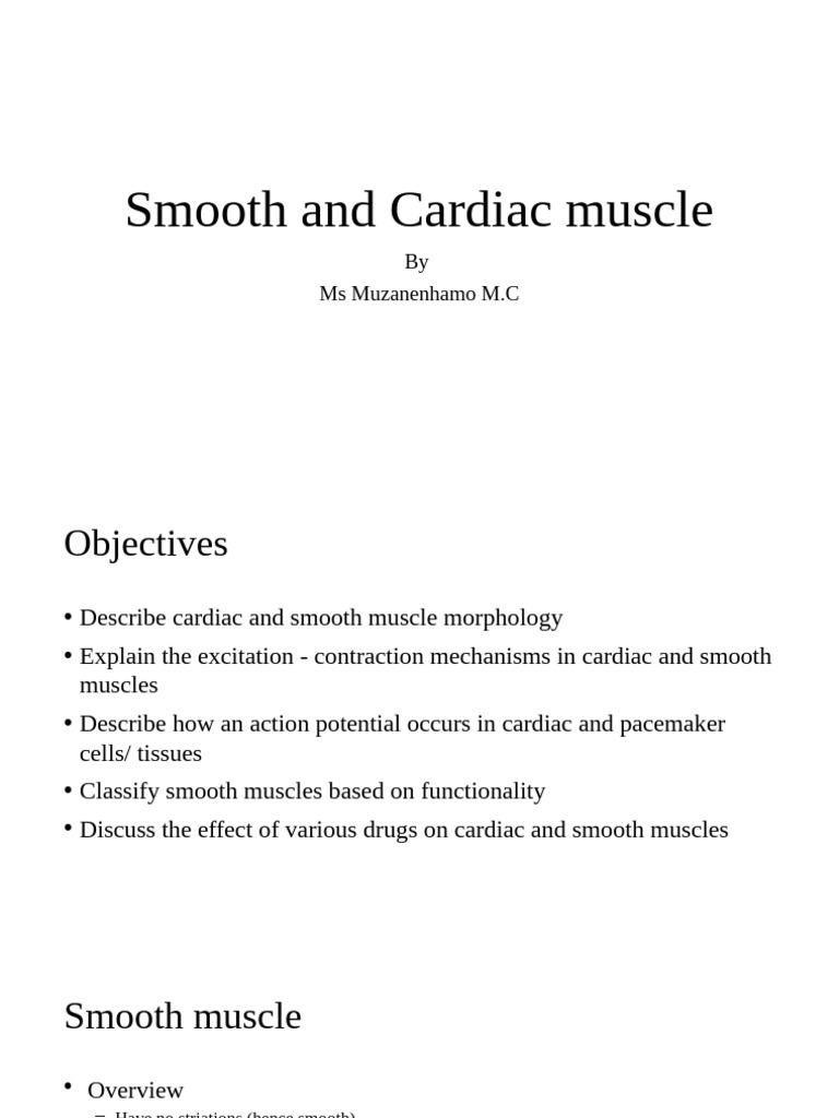 Cardiac and Smooth Muscle Mechanics | PDF | Muscle Contraction ...