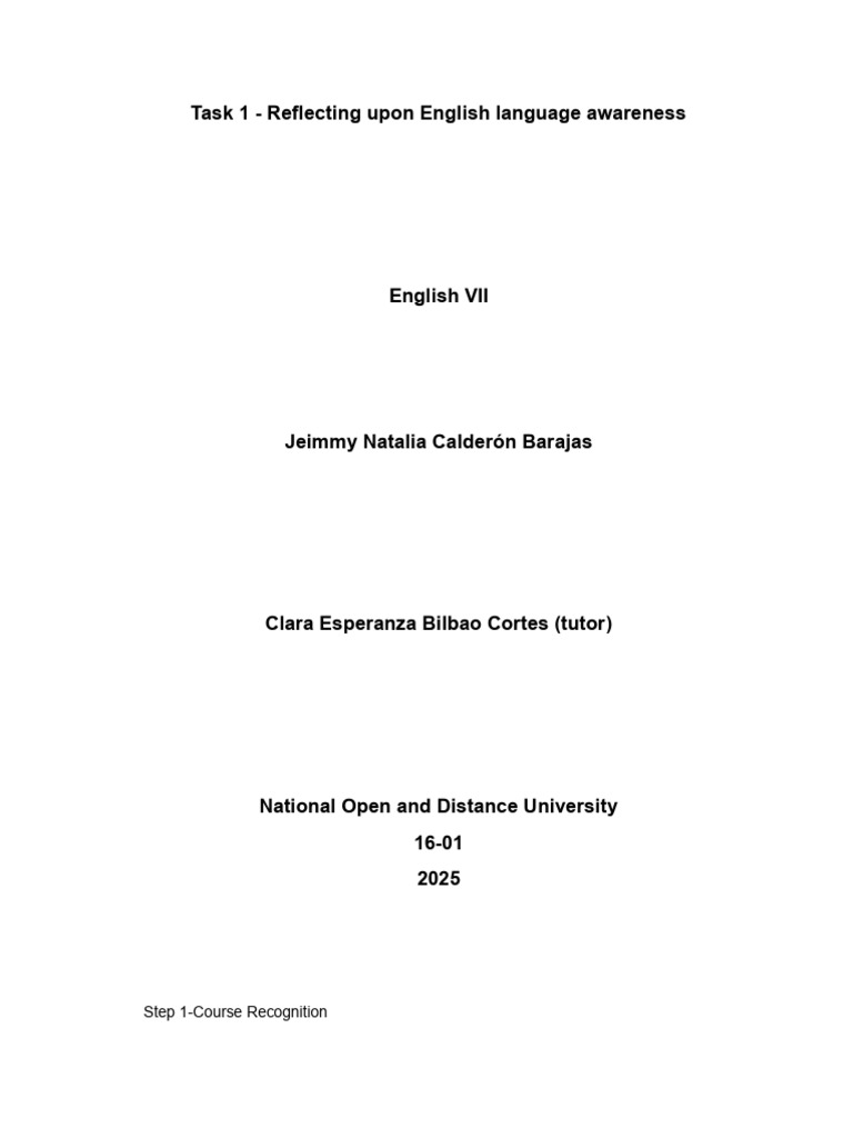 English Language Awareness Reflection | PDF | English As A Second Or ...