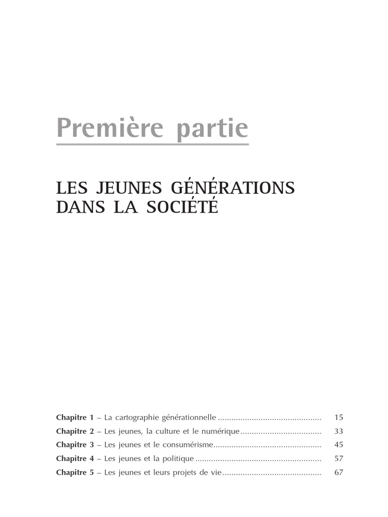 Comprendre les jeunes générations aujourd'hui | PDF | Adolescence
