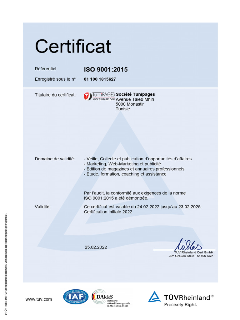 Certificat | PDF