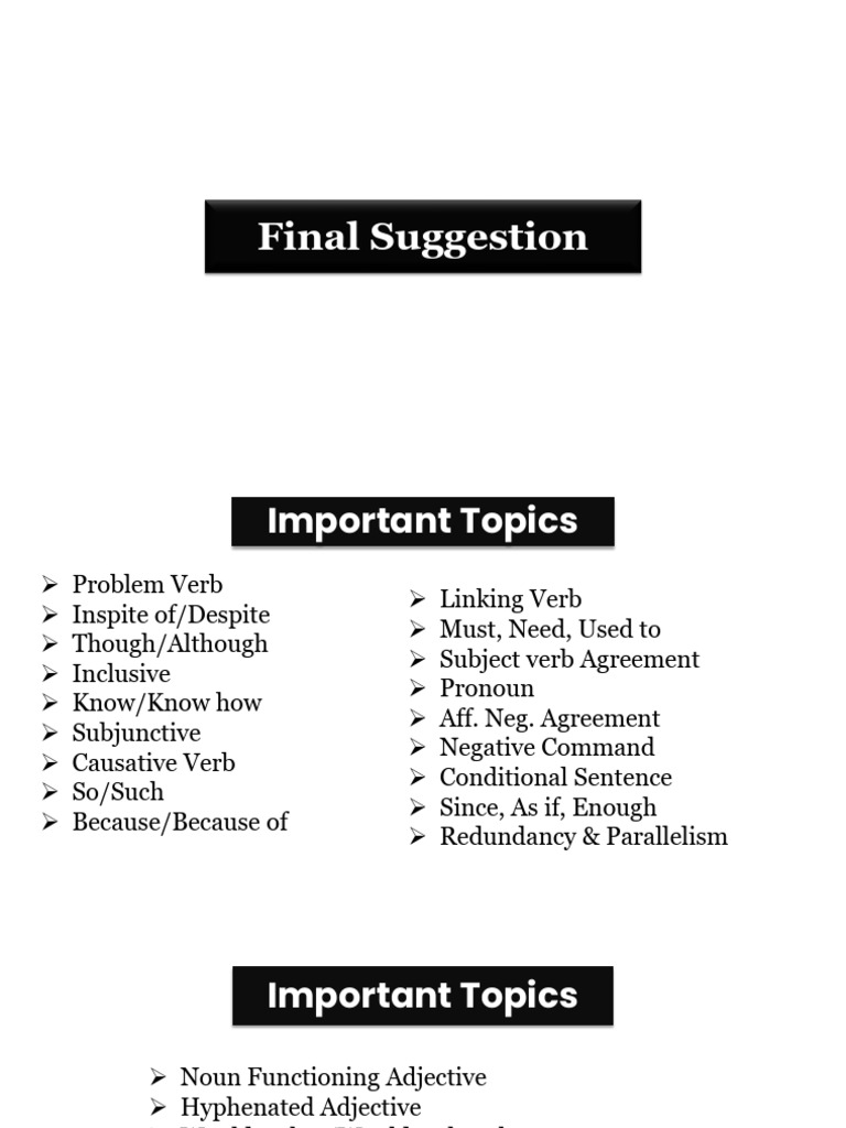 Final Suggestion | PDF