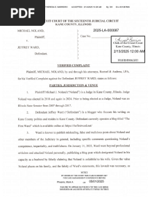 Kane County Judge sues Jeff Ward