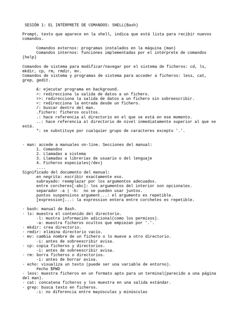 Comandos y Funciones de Bash y C | PDF | Archivo de computadora ...