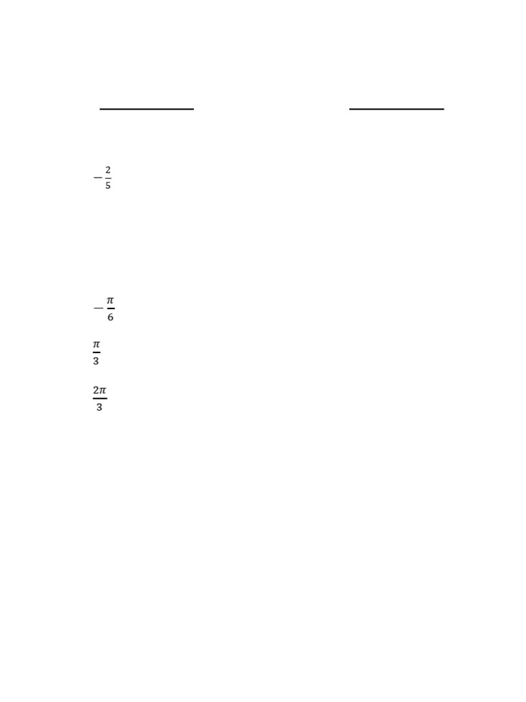 Precalculus Week 5 Answer Sheet | PDF