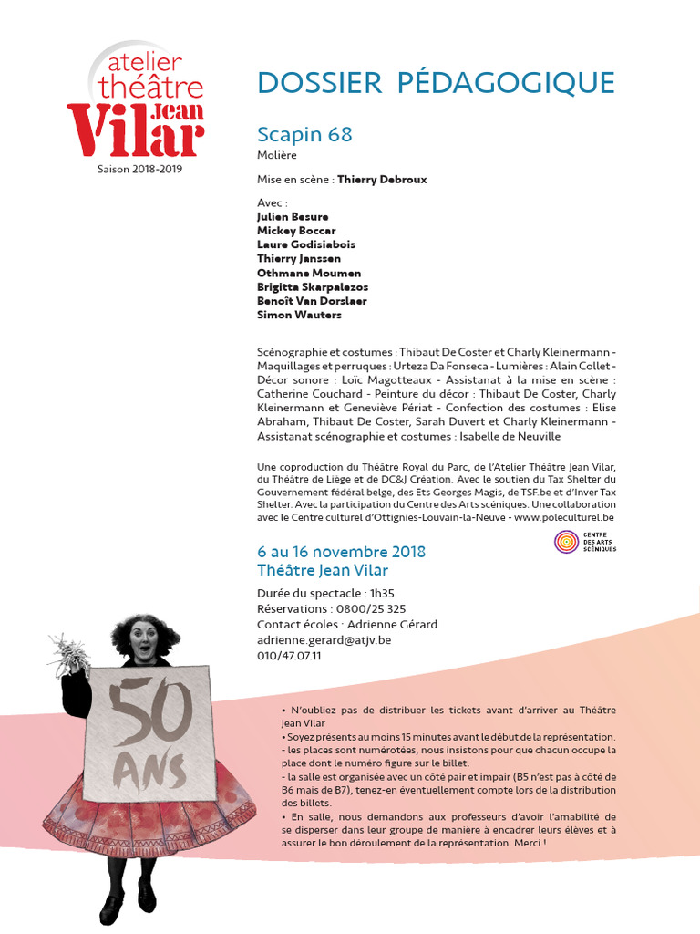 Dossier pédagogique sur Scapin de Molière | PDF | Comédie | Molière