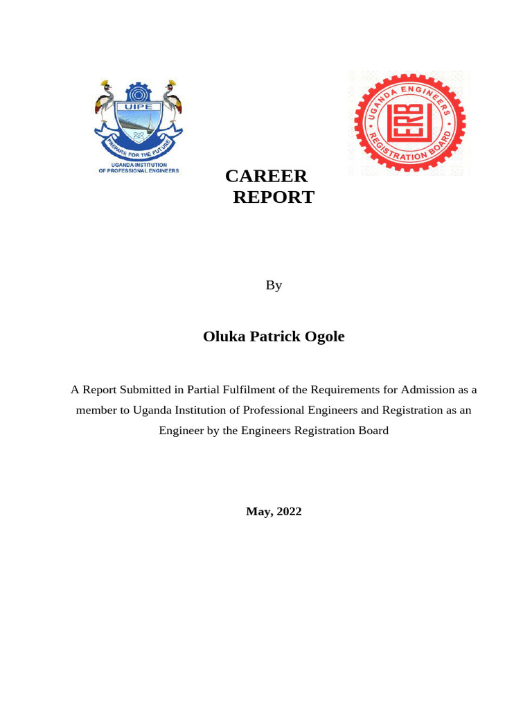 Career Report for Engineer Registration | PDF | Geotechnical ...
