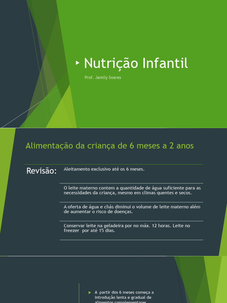 Guia de Nutrição Infantil: 6 meses a 10 anos | PDF | Amamentação ...