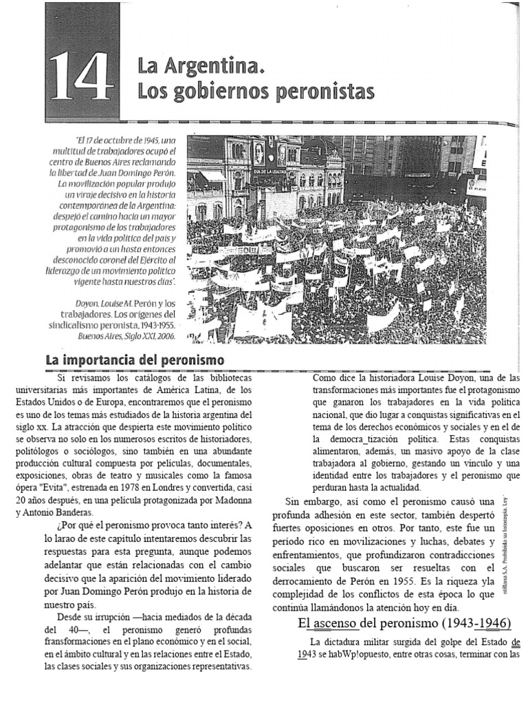 El impacto del peronismo en Argentina | PDF