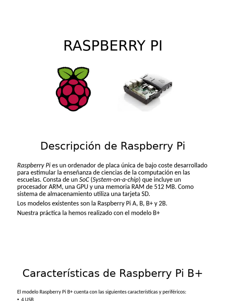 Guía Práctica de Raspberry Pi B+ | PDF | Raspberry Pi | Hardware de la ...
