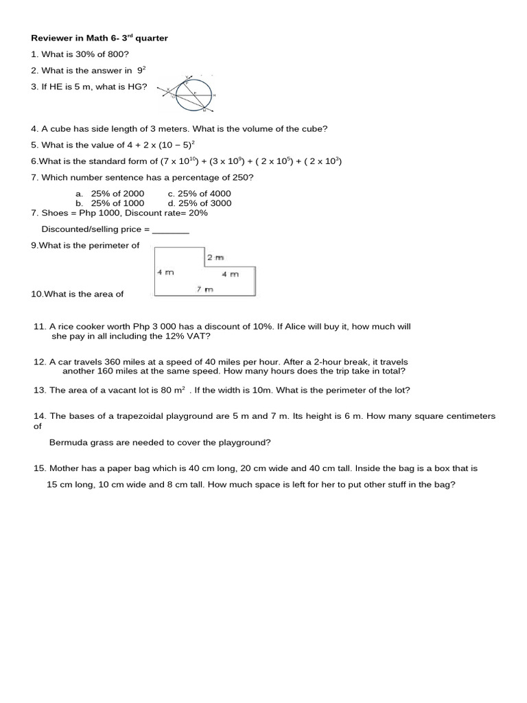 Math 6 | PDF