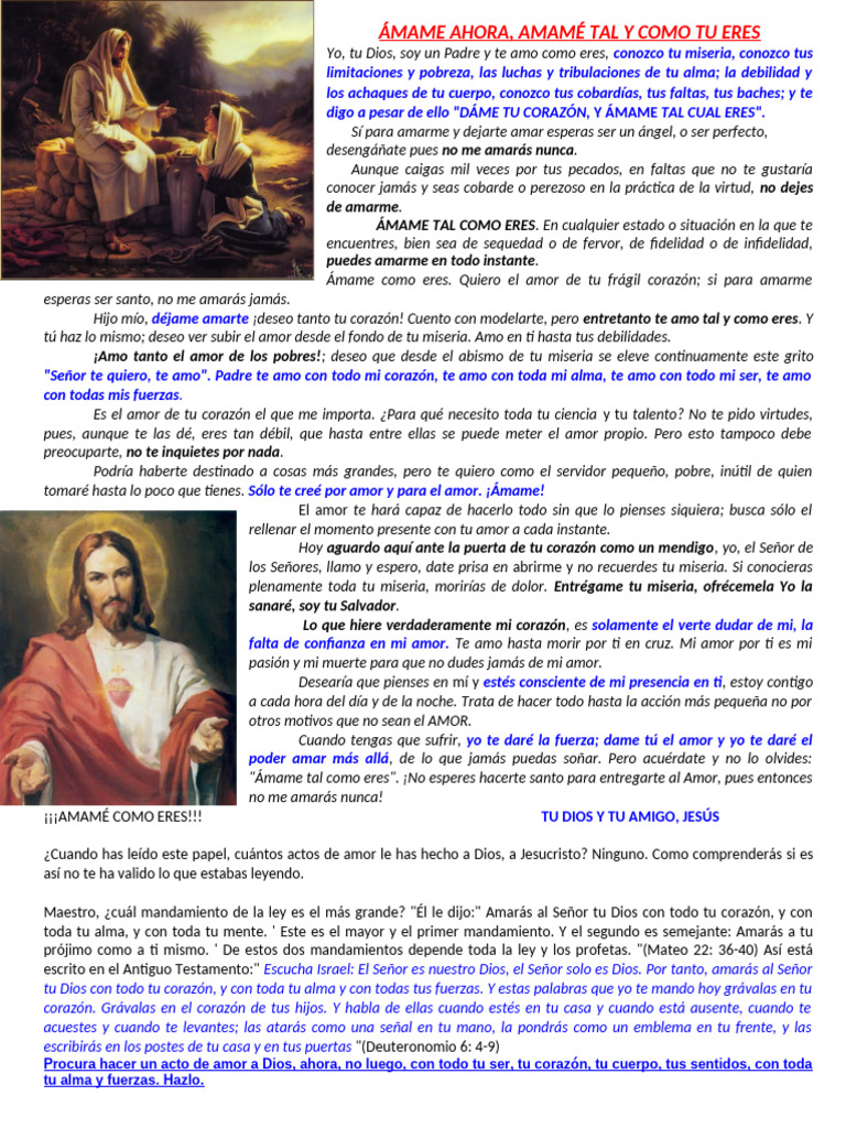 Ama a Dios Tal Como Eres | PDF | Amor | Creencia religiosa y doctrina