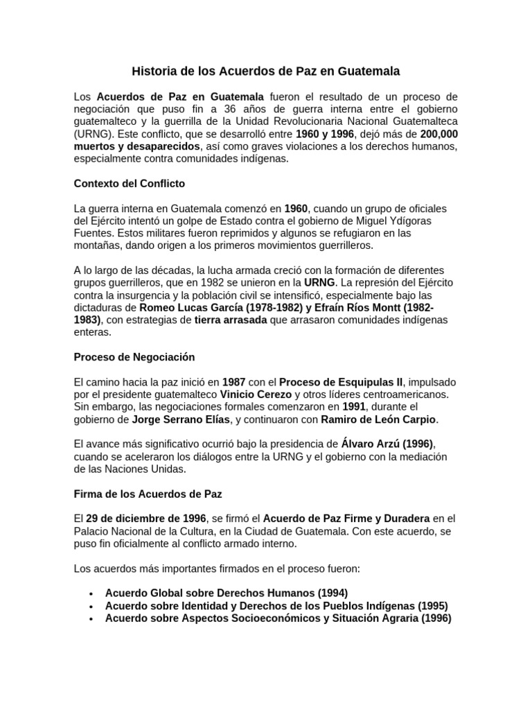 Acuerdos de Paz y Salud en Guatemala | PDF | Guatemala | Enfermería