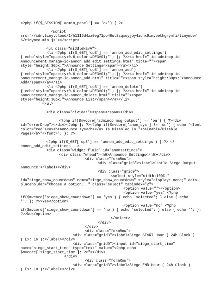 Admin Announcement Management Settings | PDF | Software | Computing