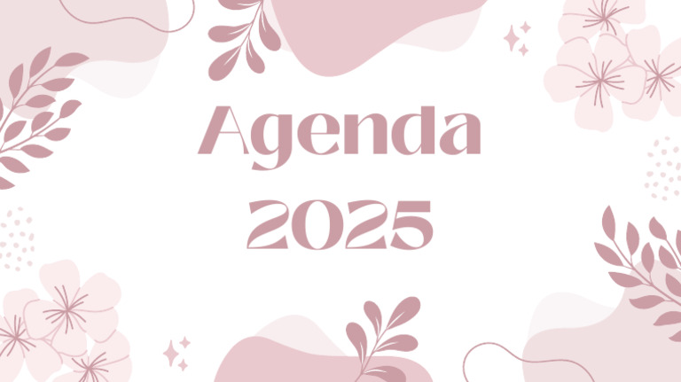 Calendario Anual 2025 Floral Rosa | PDF