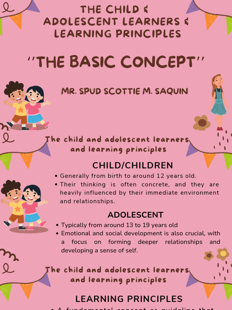 Child and Adolescent Learning Principles | PDF | Developmental ...