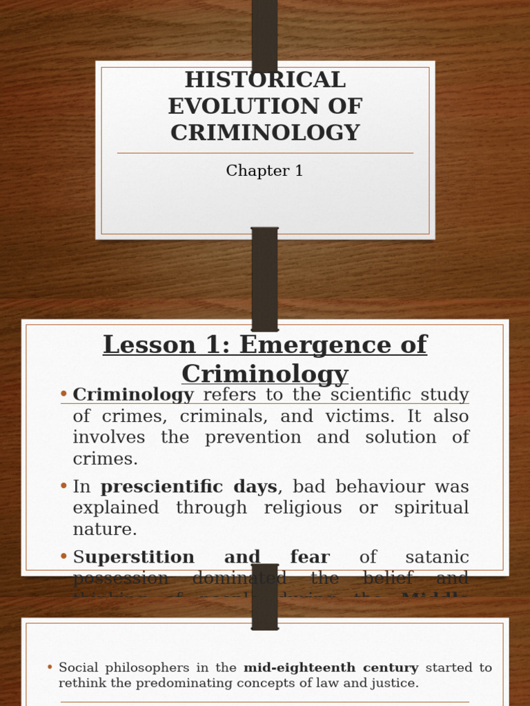 Historical Evolution of Criminology | PDF | Criminology | Crimes