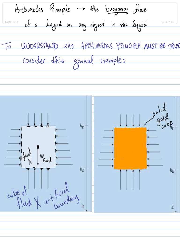 Unit 1 Fluids Notes Packet 3 Archimedes | PDF