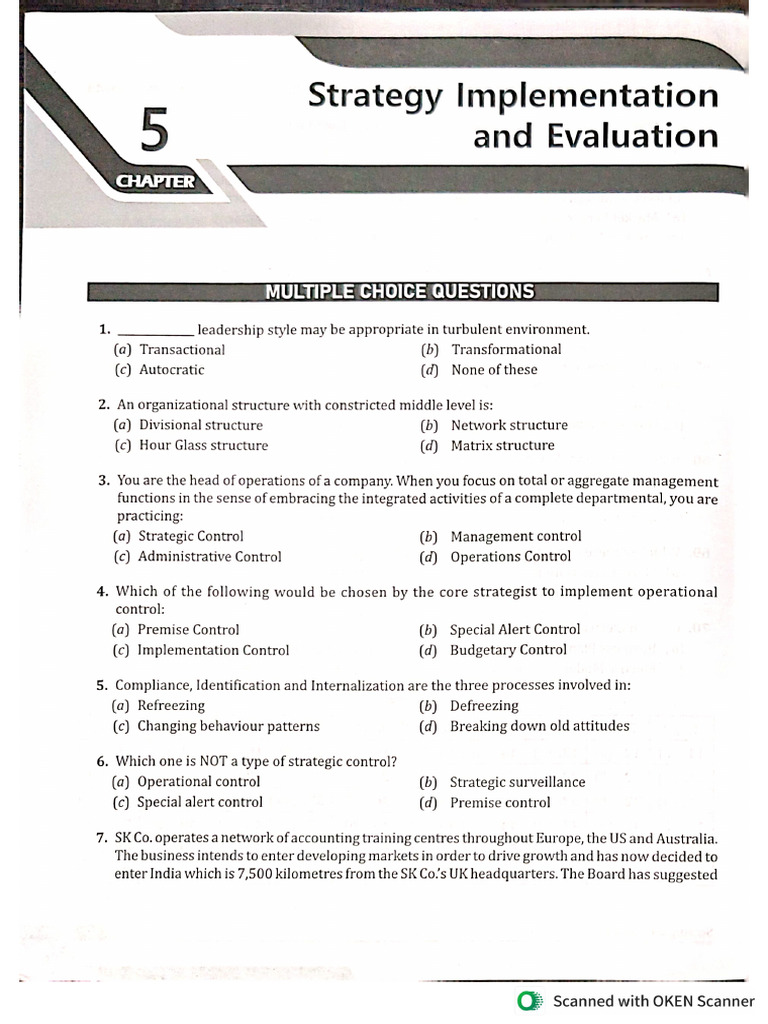 Strategic Implementation and Evaluation | PDF