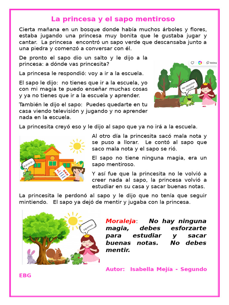 La princesa y el sapo mentiroso | PDF