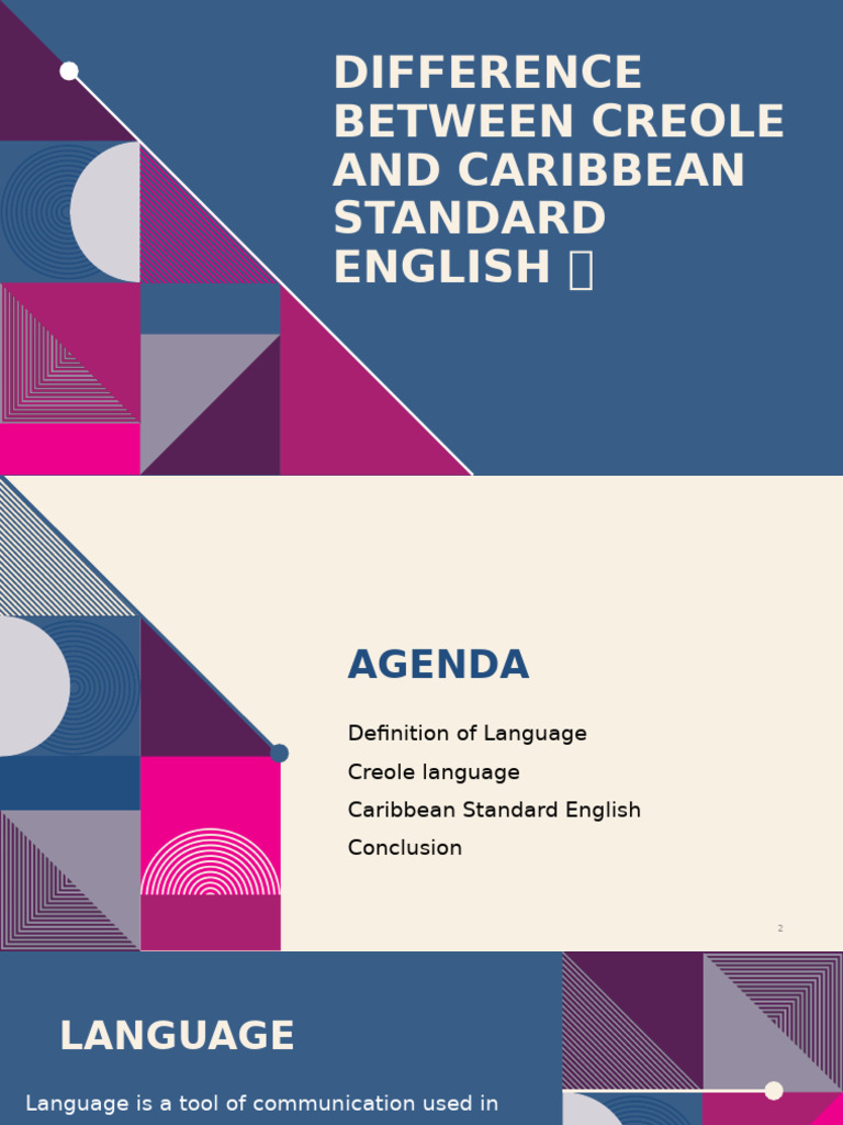 Creole vs Caribbean Standard English | PDF