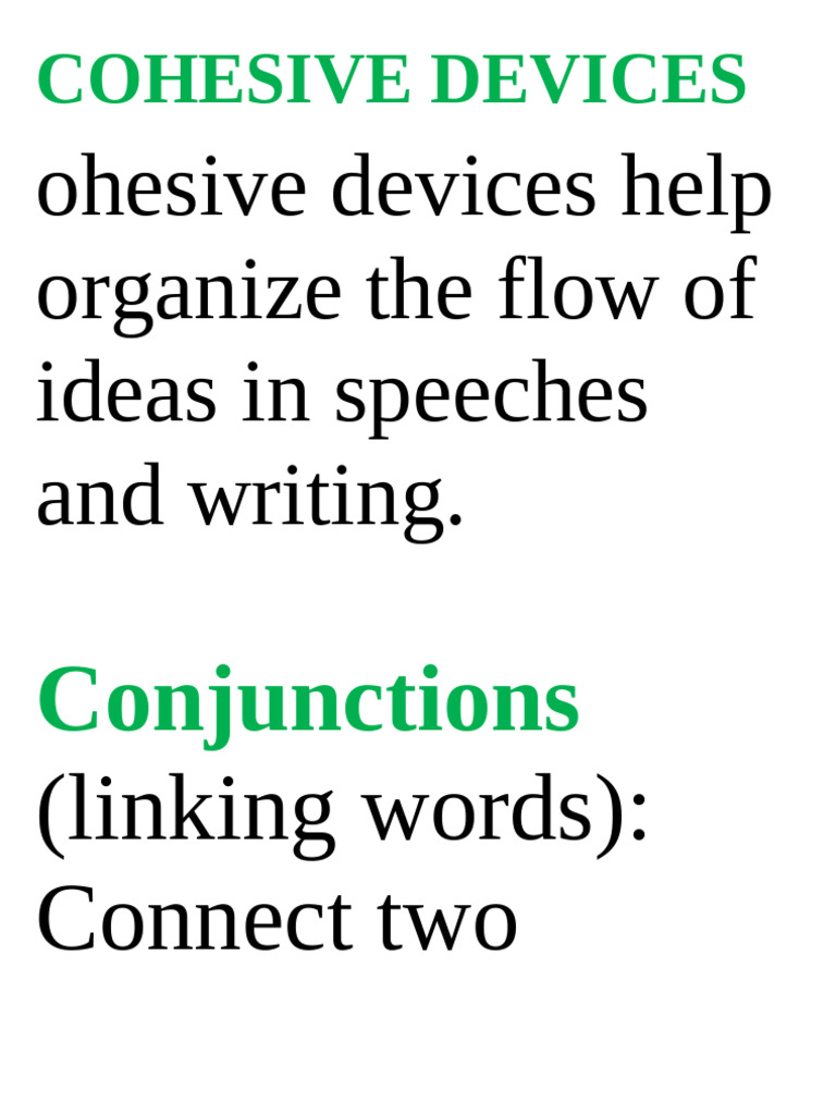 Understanding Cohesive Devices in Writing | PDF | Sentence (Linguistics ...