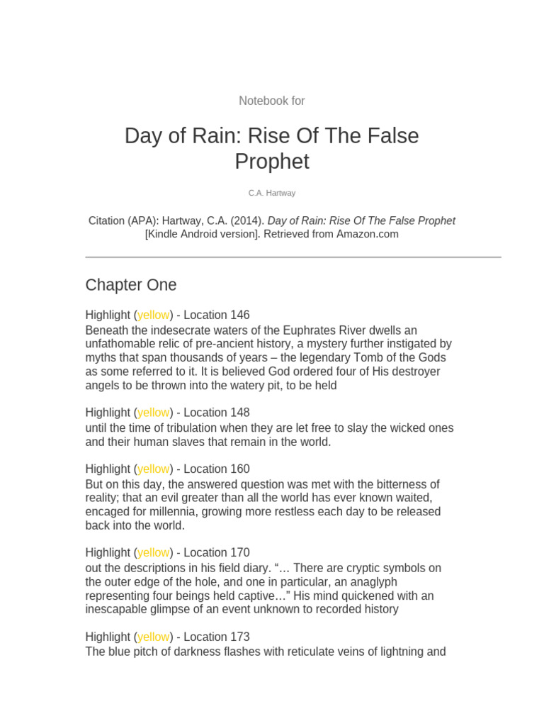 Rise of the False Prophet | PDF
