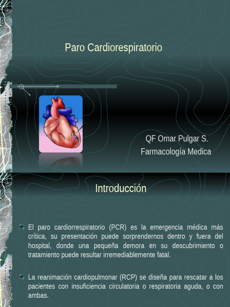 Paro Cardiorespiratorio: Diagnóstico y RCP | PDF | Bilis | Paro cardíaco